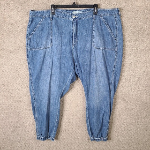 Levis Jeans Womens 24 Blue Everyday Jogger Dark Wash Signature Gold Denim Cotton - Picture 1 of 13